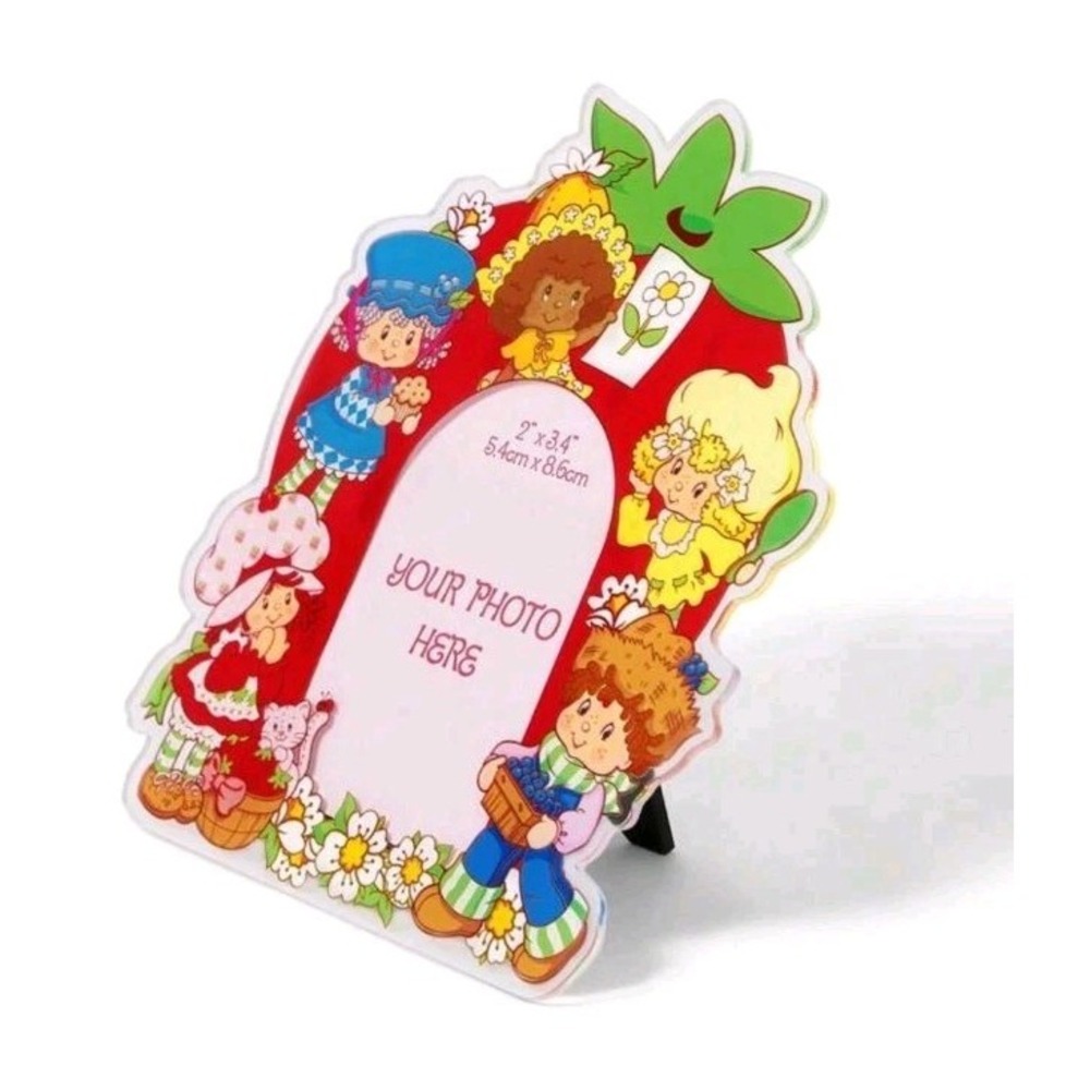 NEW‎ Strawberry Shortcake And Friends MAGNET Picture Frame 6"X5" Acrylic Flowers